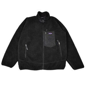 Patagonia Classic Retro-X Fleece Jacket Sz.L Black Full Zip Sherpa Outdoor